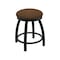 Holland Bar Stool Co 18" Swivel Vanity Stool, Black Wrinkle, Rein Thatch Seat 80218BW026 - alternate 1